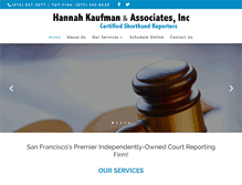 Tablet Screenshot of hannahkaufmancourtreporting.com